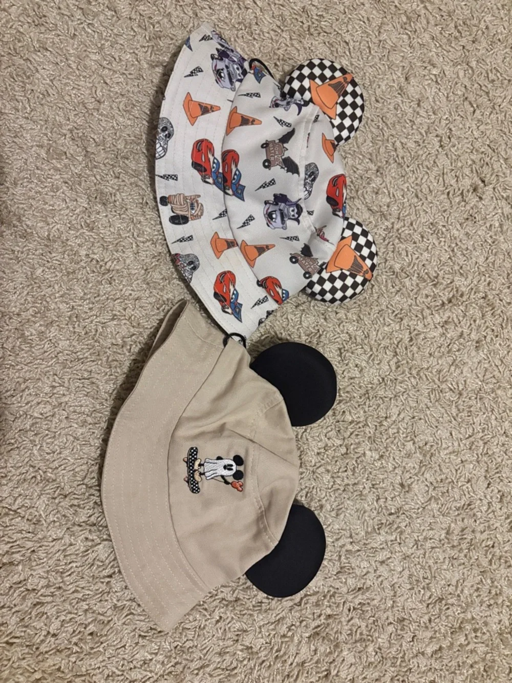 Cutezo designs Disney Beige Mickey Mouse Ear Sun Hat and cars Halloween baby(2)